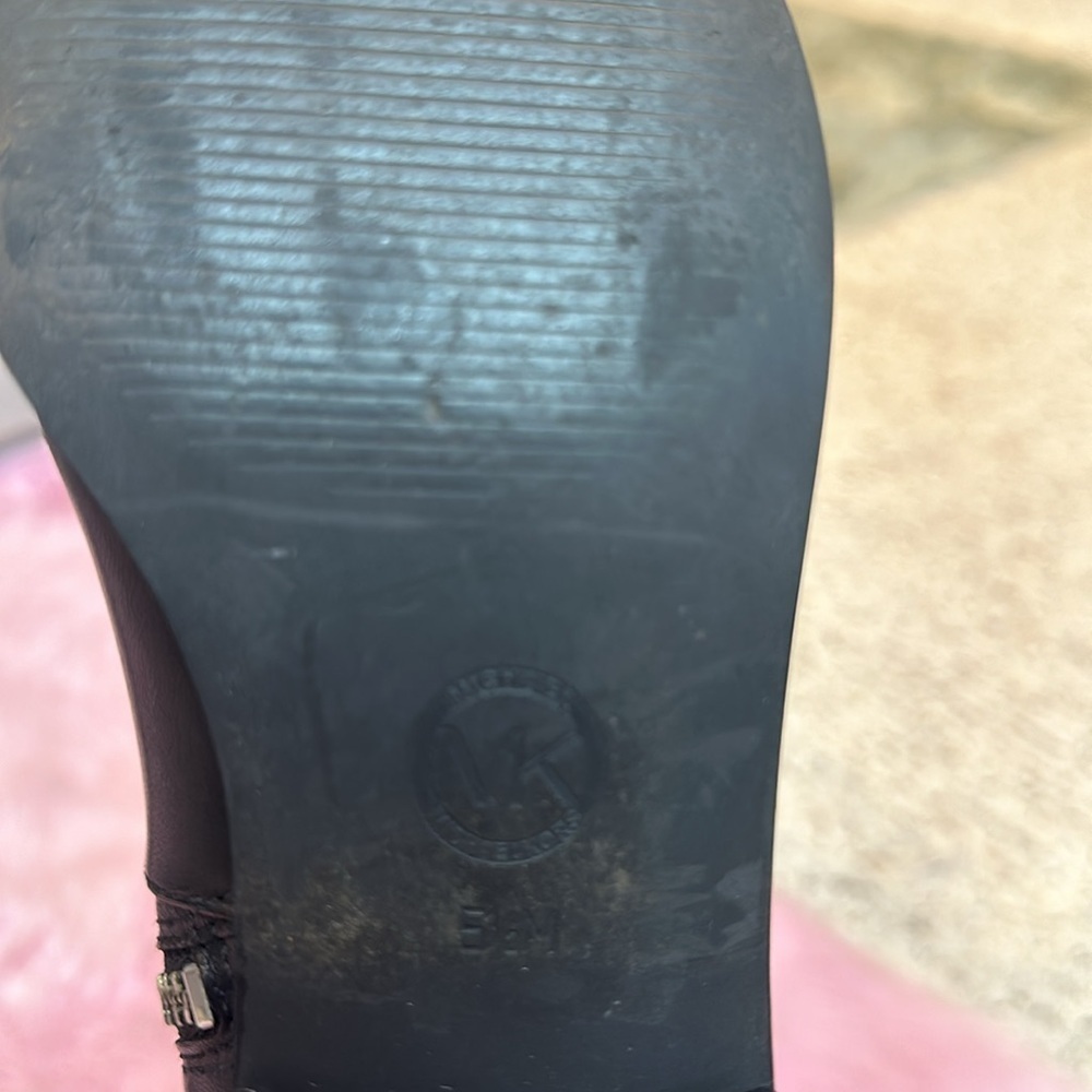 Michael Kors black leather heeled boots size 5.5 - Picture 6 of 7